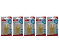 Multibuy 5X NUK® First Choice+ 2 Wide Latex Teats Size 2, Large Hole (6 Mths+)