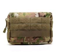Multicam Camouflage Tactical MOLLE Pouch Waist Pack EDC Organiser Medic Tool Bag Airsoft Military Army Utility Belt Backpack Vest Pouch MTP (Pouch Without Patch)