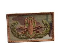 Multicam EOD Explosive Ordnance Disposal Bomb Squad Army Fastener Patch