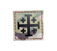 Multicam Infrared IR Order Holy Sepulchre Jerusalem Cross 2x2 Templar Tactical Morale Fastener Patch