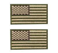Multicam Tactical Patches of US American Flag 2 Pcs Hook and Loop Patches Sew On Embroidered American Flag Patch Applique for Backpacks Caps Hats Jackets Pants Rectang Military Army Uniform Emblems