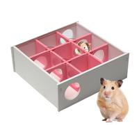 Multicamera for Hamsters, Wooden Maze for Small Animals, 9 Chamber Tunnel for Hamsters, Spacious and Safe Refuge, Interactive Toy for Exploration and Peace