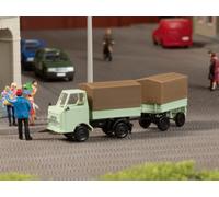 Multicar M22 with trailer green TT Gauge Auhagen 43674