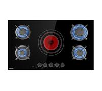 Gas hob Cooker Cook Top 5 Burners Glass Ceramic Natural Gas 9 Power 9.2 kW