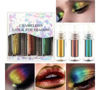 Multichrome Chameleon Makeup | Glitter Multichrome Chameleon Eyeshadow - Shimmer Eye Makeup Long Lasting High Pigment Make Up Kit for Women & Party