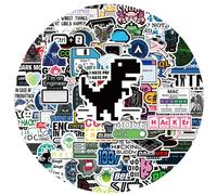 (MULTICOLOR) 100Pcs Funny Network Hacker Programming Stickers Fun Cartoon IT Engineer Computer Sticker Luggage Laptop Guitar Phone Decals