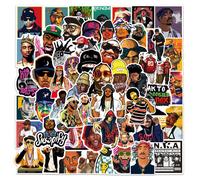 (MULTICOLOR) 100Pcs Hip Hop Stickers Cool DJ Rap Graffiti Rock Vinyl Stickers for Adults DIY Bike Laptop Skateboard Waterproof Stickers