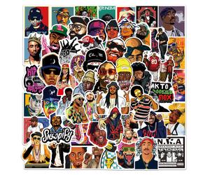 (MULTICOLOR) 100Pcs Hip Hop Stickers Cool DJ Rap Graffiti Rock Vinyl Stickers for Adults DIY Bike Laptop Skateboard Waterproof Stickers