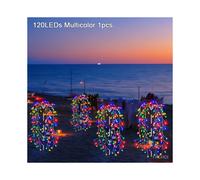 (Multicolor, 120led) Solar-Powered Fireworks Willow Branch Lights - High-Quality, IP65, 120-200 LEDs, 8 Lighting Modes, Solar Outdoor Lights