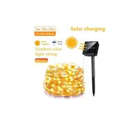 (Multicolor, 12M/100LED) Solar-Powered String Lights Copper Wire 8 Modes