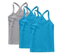 Multicolor 3 Pack Girls Vest 100% Cotton Summer Top Sleeveless Undershirts Kids Soft Breathable Underwear Cami Vest Comfortable Loungewear Tank Tops Plain Solid Color Basic Layer Tops 10-11 Years