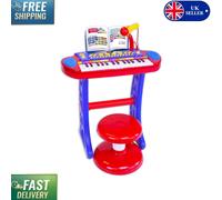 Multicolor 31-Key Electronic Organ with Microphone & Stool - Music Set for Kids
