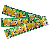 Multicolor 3D Soccer Foil Long Fold Banner (3.6 meters) 1 Piece - Perfect for Parties and Events