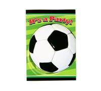 Multicolor 3D Soccer Invitations (13cm x 10cm) 8 Count - Sports Party Invites, Exciting and Unique Design for Celebrations, 5.5" x 4"