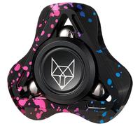 (multicolor, 5*5*1.3cm) Fox Tri 1.8'' Fidget Spinner with Steel Beads, Luminous Metal Spinners Toy, Premium Bearing 2~4Min, Autism Sensory ADHD Anxiety Focus Meditation