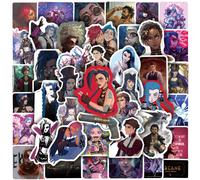 (MULTICOLOR) 50Pcs Cartoon Arcane Stickers Game Arcane DIY Stickers Scrapbooking Phone Luggage Skateboard Waterproof Decals