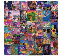 (MULTICOLOR) 50Pcs Cool Smoking Art Girl Stickers Weed Stoner DIY Sticker Scrapbooking Phone Luggage Skateboard Decorative Waterproof Decal
