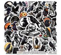 (MULTICOLOR) 50pcs Crow Stickers Raven Bird DIY Stickers Scrapbooking Phone Luggage Skateboard Waterproof Decals