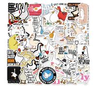 (MULTICOLOR) 50Pcs Funny Cute Goose Stickers Silly Goose DIY Stickers Scrapbooking Phone Luggage Skateboard Waterproof Graffiti Decals