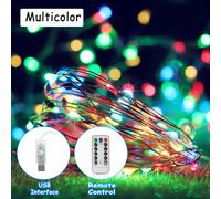 (Multicolor) 5M 50 LED String Lights Fairy Night Ornament Decor Holiday Christmas Wedding