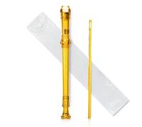 Multicolor 8 Holes Long Flute Instrument For Beginners Musical Saxophone Plastic Recorder Soprano Recorder (Color : Yellow)