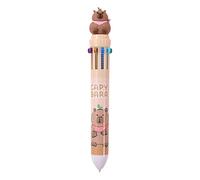 Multicolor Ballpoint Pen, 10 Colors Gel Ink Writing Tool, Cartoon Capybara Stationery, Fine Point School Supplies for Office, Study, Travel, Creative Use