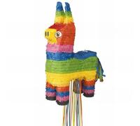 Multicolor Burro-Shaped 3D Pull Pinata (41cm x 56cm) 1 Piece - Durable and Vibrant Design, Perfect for Parties and Celebrations