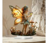 (Multicolor) Butterflies Fairies Ornament Home Study Bedroom Desktop Ornament Decoration