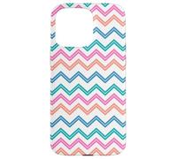 Multicolor Chevron Geometric Zig Zag Pattern Women Girl Case for iPhone 15 Pro Max