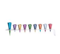 Multicolor Cone Shaped Hanukkah Menorah by Yair Emanuel