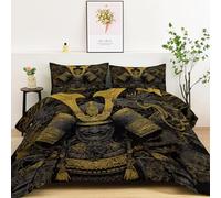 Multicolor Coverless Duvet Japanese Style Vintage Samurai ArmorBreathable Non-Allergenic & Machine Washable Comforter Quilted Soft Comfortable Breathable Microfiber Coverless All Seasons 260 x 220 cm
