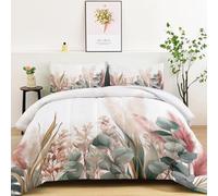 Multicolor Coverless Duvet Watercolor Elegant LeavesBreathable Non-Allergenic & Machine Washable Comforter Quilted Soft Comfortable Breathable Microfiber Coverless All Seasons 200 x 200 cm
