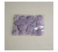 Multicolor Crepe 3D Flower Accessories Handmade Diy Jewelry Clothing Material 200 Pieces (10# yarn Purple)