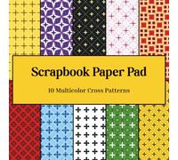 Multicolor Cross Designs Scrapbook Paper Pad: 20 Double-sided Sheets 8.5" x 8.5": Patterned Paper For Scrapbook Projects