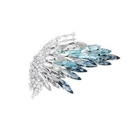 Multicolor Crystals Butterfly Brooch Comfortable Alloy Construction Easy To Wear On Scarves Hats Trendy Retro Jewelry With Diamonds Accent