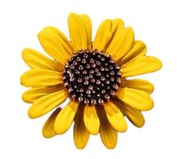 Multicolor Daisy Flower Brooch Pins Cute Sunflower Suit Lapel Pins Badge for Women, Metal, metal