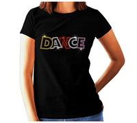 Multicolor Dance Ladies Rhinestone t Shirt Crystal Diamante Salsa Bachata Jive Hip Hop Modern Ballroom Irish Tap Dance Music 1980s 70s 90s 60s (as8, Numeric, Numeric_16, Regular, Regular)