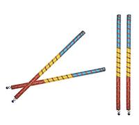 Multicolor Dandiya Small Traditional Navratri Garba Indian Gujarati Celebration Dance Decorative Kollatam Sticks set of 4 Sticks Assorted Colors (Size-9")