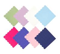 Multicolor Dinner Paper Napkin,80 Pcs（8colorsX10） Rainbow Party Serviettes for Fall Birthday,Wedding,Cocktail Party,Family Gathering(6.5x6.5inch) (Solid)