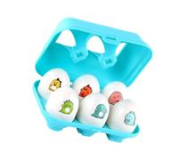 Multicolor Dinosaur Eggs for Toddler Sensory Play 6 Vibrant Nesting Toy with Dinosaurs Inside Sorting Activity Set Educational Sensory Play