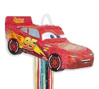 Multicolor Disney Cars 3 3D Pull Pinata (25cm x 53cm) 1 Piece - Exciting Party Game for Kids and Fans
