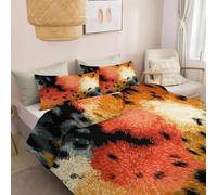 Multicolor Duvet Cover Set Spot Print Bedding Set 3D Art Abstract Animal Fur Comforter Cover for Kids Boys Men, Breathable & Durable Easy Care Quilt Cover Decor Bedroom 3Pcs - King
