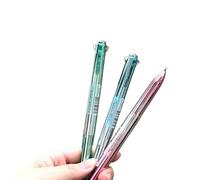 Multicolor Fine Point Pens with Four Inks | 0.5 Mm ST Tip, Fast Dry Study Writing Supplies, 3 Pack for Note Taking, Exam Review, Journaling