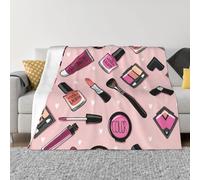 Multicolor Flannelmodern Girl Cosmetic Blanket 150 X 200cm, No Pilling Luxury Cozy Flannel Lightweight Throw Blanket