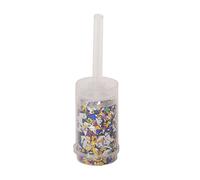 Multicolor Foil Confetti Push Popper - 1 Piece - Easy-to-Use & Biodegradable, Perfect for Celebrations & Parties
