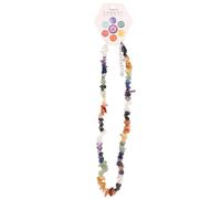 Multicolor Gems & Stones Chakra Necklace - 20cm x 2cm (1 Pc) - Elegant Statement Piece, Unique Spiritual Design - Ideal for Any Event