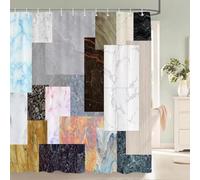 Multicolor Geometry Shower Curtain Abstract Shower Curtains for Bathroom Mould Resistant Fabric 3D Bathtub Curtain Waterproof PolyesterWashable120x200 cm (47 x 79 Inch) with 8 Hooks c.1092