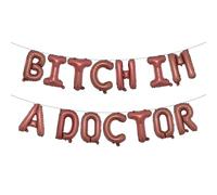 Multicolor Glitter I'm A Doctor Balloon Banner, We Have a Doctor in This House/It's Dr Actually, 2026 Graduation Party Decorations Supplies ( IM A DOCTOR Chocolate)