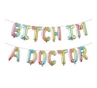 Multicolor Glitter I'm A Doctor Balloon Banner, We Have a Doctor in This House/It's Dr Actually, 2026 Graduation Party Decorations Supplies ( IM A DOCTOR Rainbow)