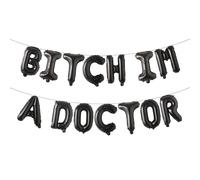 Multicolor Glitter I'm A Doctor Balloon Banner, We Have a Doctor in This House/It's Dr Actually, 2026 Graduation Party Decorations Supplies ( IM A DOCTOR Black)